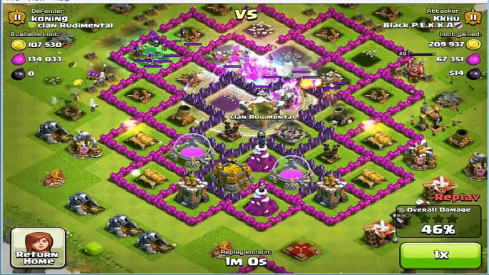 Clash of Clans: Watch 14 Witchs Max/72 Archers Max/King/Queen Destroy Poor Guy