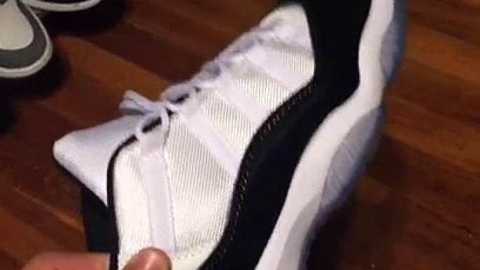 (HD Review) Perfect Real Air Jordan 11 White Black Retro Sneakers Cheap Discount Sale