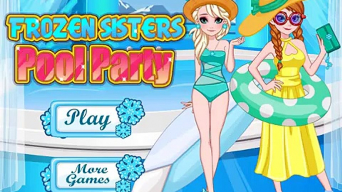 Frozen Sisters Pool Party Disney princess Frozen Best Baby Games For Girls