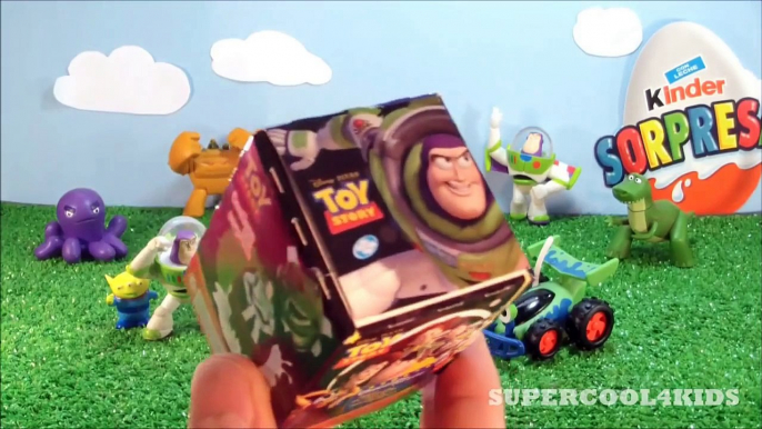 Kinder Surprise Toy Story Rex Ring Buzz Lightyear Alien Car Walt Disney Pixar Video