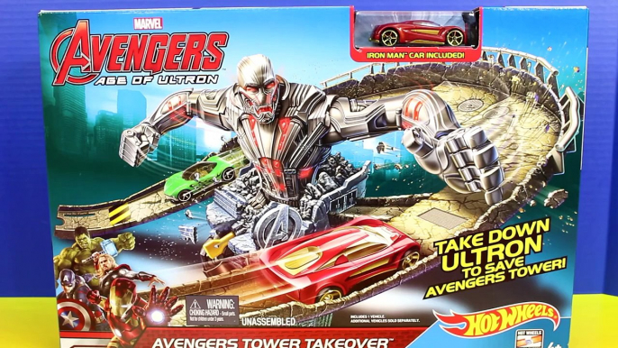 Hot Wheels Marvel Avengers Age Of Ultron Avengers Tower Takeover Iron Man Hulk Captain Ame