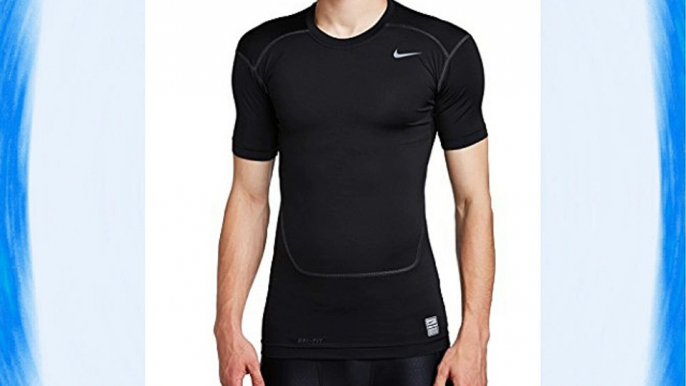 Nike Men's Core Compression 2.0 Short Sleeve Shirt-Black/Cool Grey Small