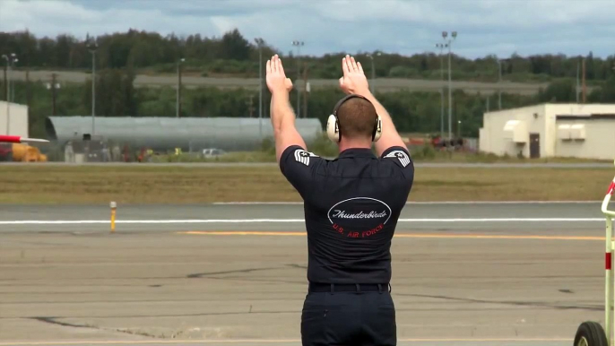 Air Force Thunderbirds Arrive for Arctic Thunder 2014