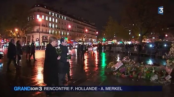 Attentats de Paris : Merkel rend hommage aux victimes et veut combattre Daech