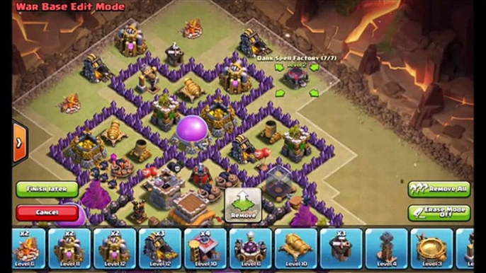 Clash of Clans- NEW TH8 Clan War base. Anti-everything(anti-air ,hog, gowipe) anti 3-stars.&Replays