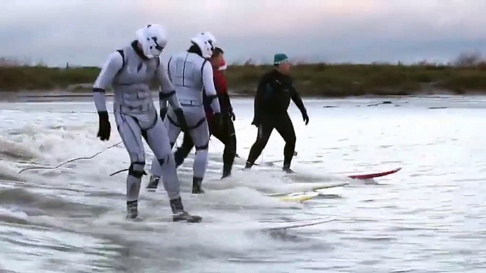 Stormtroopers have a new hobby, surfing the Seven Bore