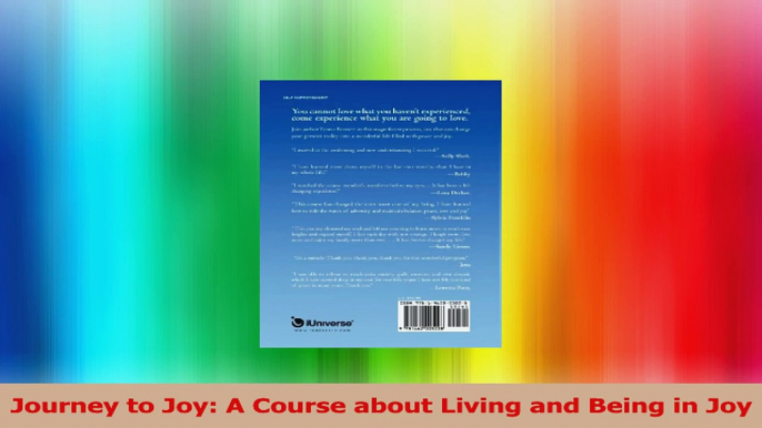 Journey to Joy A Course about Living and Being in Joy Download