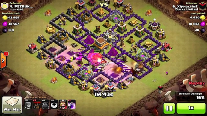 Clash of Clans - Town hall 8 (Th8) War Base + Defense REPLAY - ANTi GoWipe ANTi Dragon ANTi Hog(1)