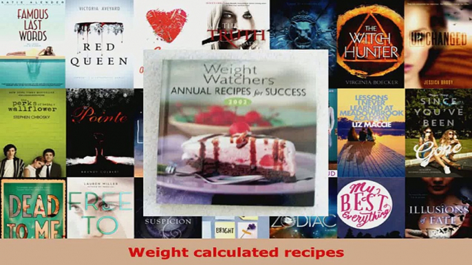 Read  Weight Watchers Annual Recipes For Success 2002 Ebook Free