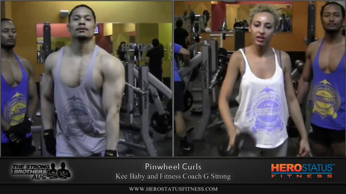 Pinwheel Curls With Kee Baby and Fitness Coach G Strong