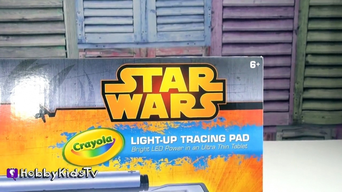 Crayola Star Wars Tracing Pad! HobbySpider + HobbyTiger by HobbyKidsTV