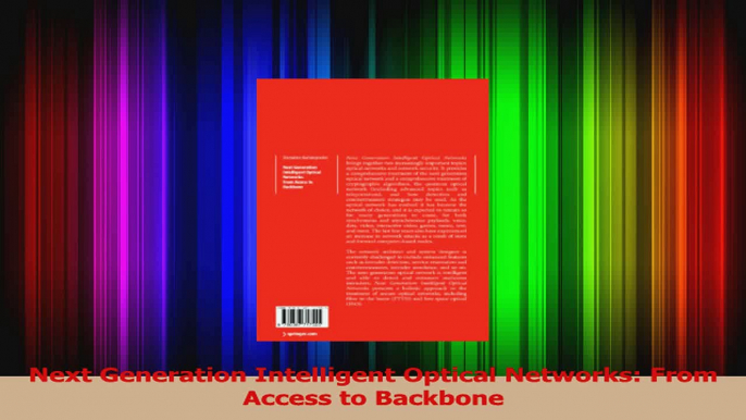 Read  Next Generation Intelligent Optical Networks From Access to Backbone Ebook Free