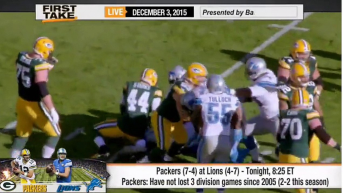 ESPN First Take - Green Bay Packers vs Detroit Lions   Who Wins