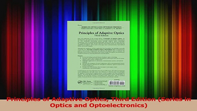 PDF Download  Principles of Adaptive Optics Third Edition Series in Optics and Optoelectronics Read Full Ebook