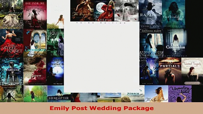 Read  Emily Post Wedding Package EBooks Online