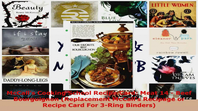 Read  McCalls Cooking School Recipe Card Meat 14  Beef Bourguignon Replacement McCalls Ebook Free