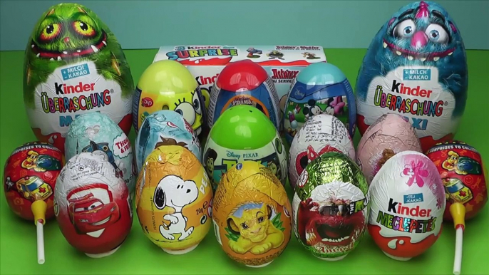 20 Surprise Eggs Kinder Surprise MAXI Mickey Mouse Cars 2 Minnie Mouse