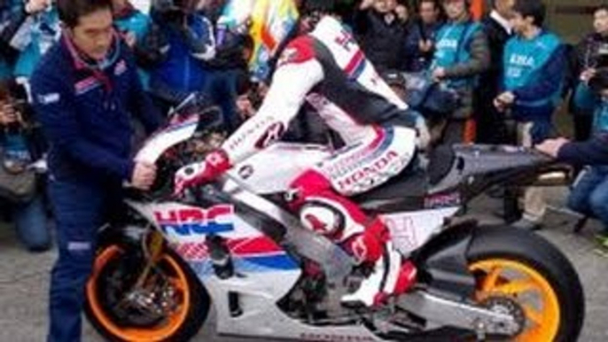 Fernando Alonso drives a Honda RC213V MotoGP