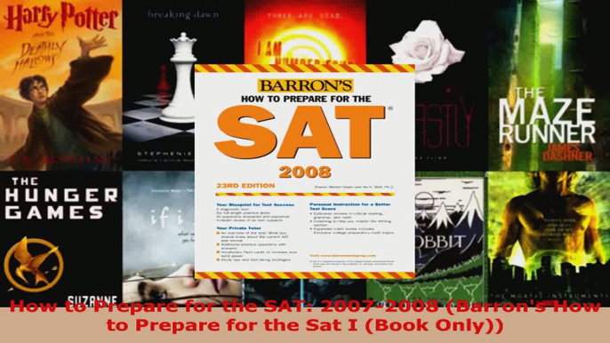 Read  How to Prepare for the SAT 20072008 Barrons How to Prepare for the Sat I Book Only Ebook Free