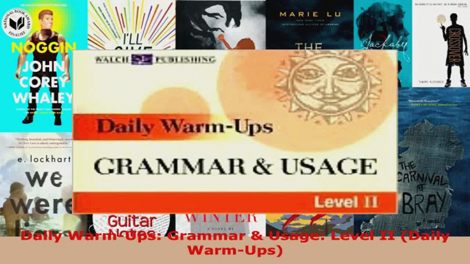 Read  Daily WarmUps Grammar  Usage Level II Daily WarmUps EBooks Online