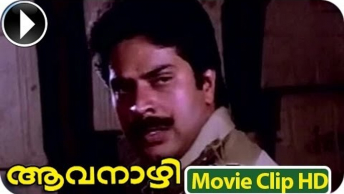 Malayalam Action Movies Aavanazhi | Malayalam Movie Scenes | Mammootty | Geetha | Seema,Caption Raju