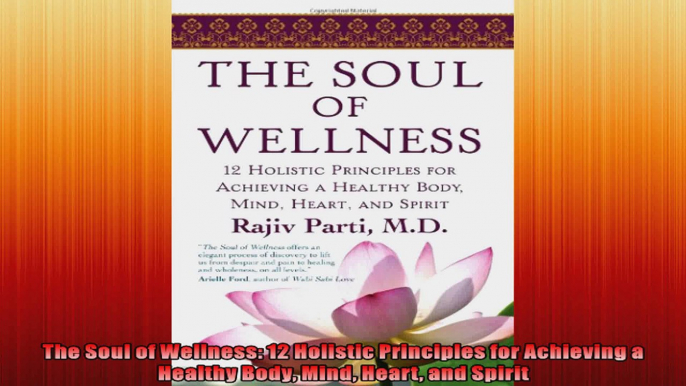 The Soul of Wellness 12 Holistic Principles for Achieving a Healthy Body Mind Heart and