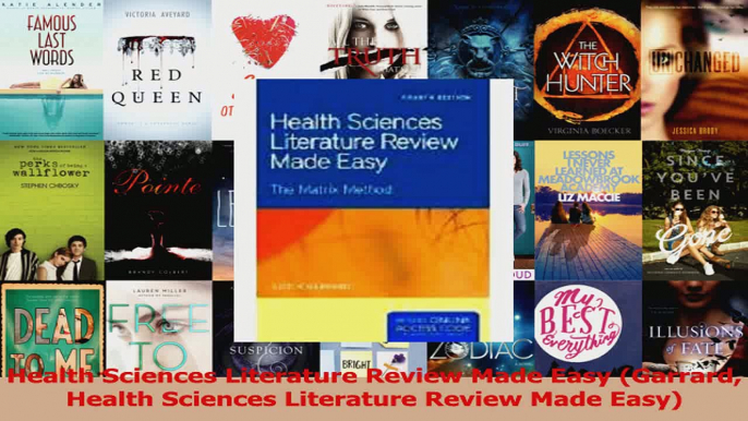 PDF Download  Health Sciences Literature Review Made Easy Garrard Health Sciences Literature Review Download Online