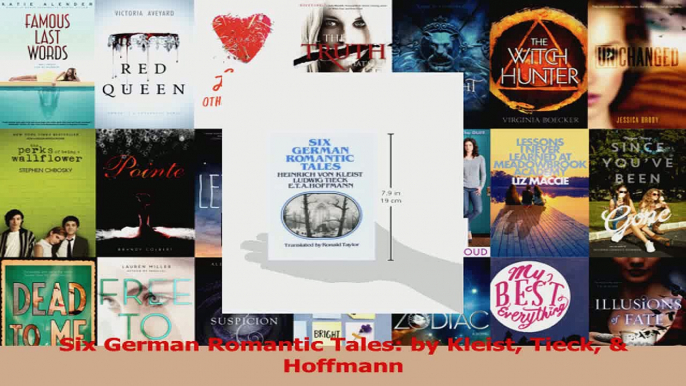 Download  Six German Romantic Tales by Kleist Tieck  Hoffmann Ebook Free