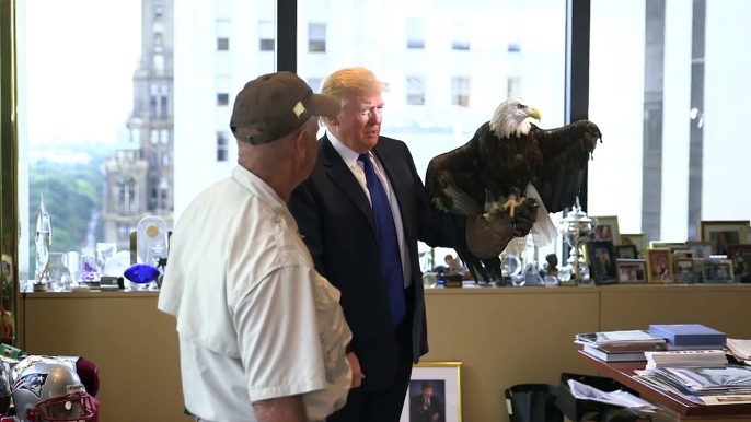Watch Donald Trump Dodge a Bald Eagle - Person Of The Year 2015 - TIME