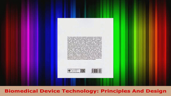 Read  Biomedical Device Technology Principles And Design EBooks Online