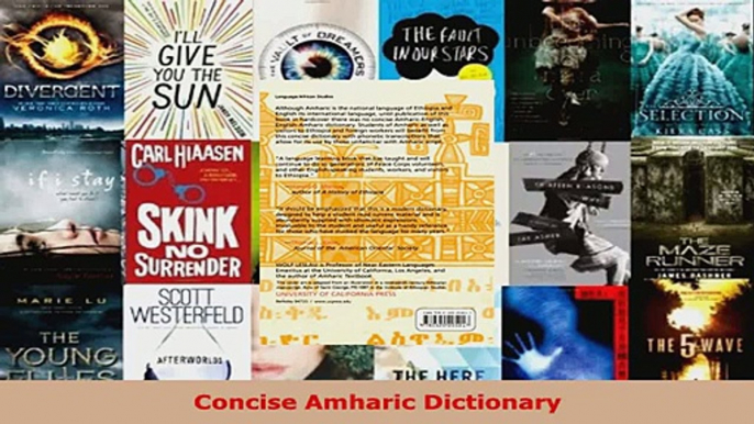 Download  Concise Amharic Dictionary PDF Online