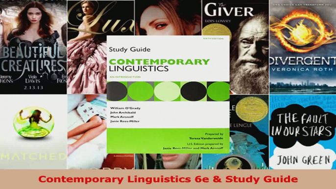 Read  Contemporary Linguistics 6e  Study Guide Ebook Free