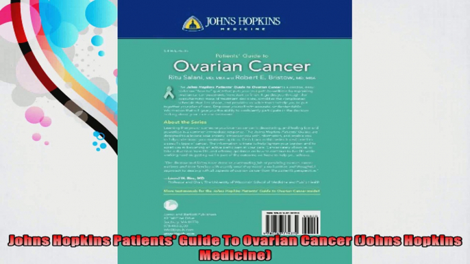 Johns Hopkins Patients Guide To Ovarian Cancer Johns Hopkins Medicine