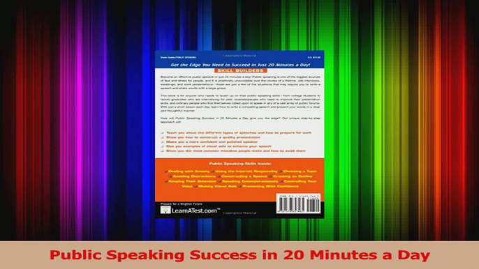 PDF Download  Public Speaking Success in 20 Minutes a Day Read Full Ebook