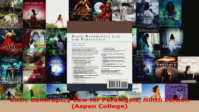 Read  Basic Bankruptcy Law for Paralegals Ninth Edition Aspen College EBooks Online