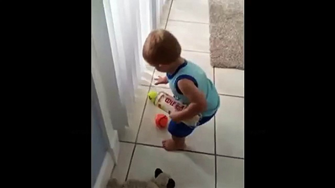 whatsapp funny videos 2016  baby gathering tennis balls funny clips  very cute #whatsapp @whatsapp