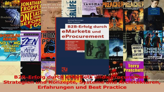 Lesen  B2BErfolg durch eMarkets und eProcurement Strategien und Konzepte Systeme und Ebook Frei