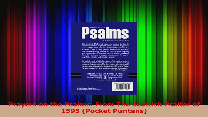 Download  Prayers on the Psalms From The Scottish Psalter of 1595 Pocket Puritans PDF Online