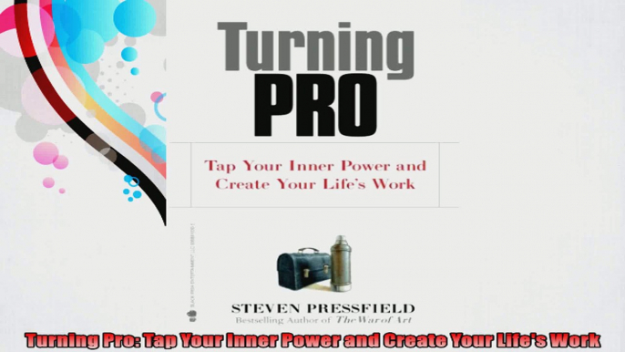 Turning Pro Tap Your Inner Power and Create Your Lifes Work