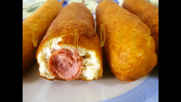 quick CORN DOGS - Easy Food Recipes For Dinner to make at home - cooking for begginers