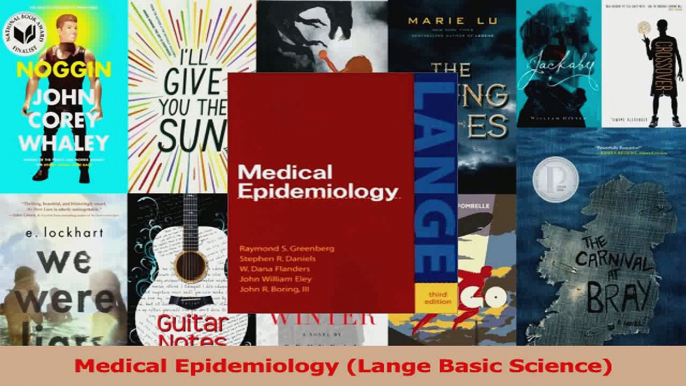 Read  Medical Epidemiology Lange Basic Science Ebook Online