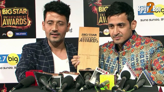 Meet Bros & Anjjan Wins Most Entertaining Song Award For Chittiyan Kalliyan at Big Star Entertainment Awards 2015