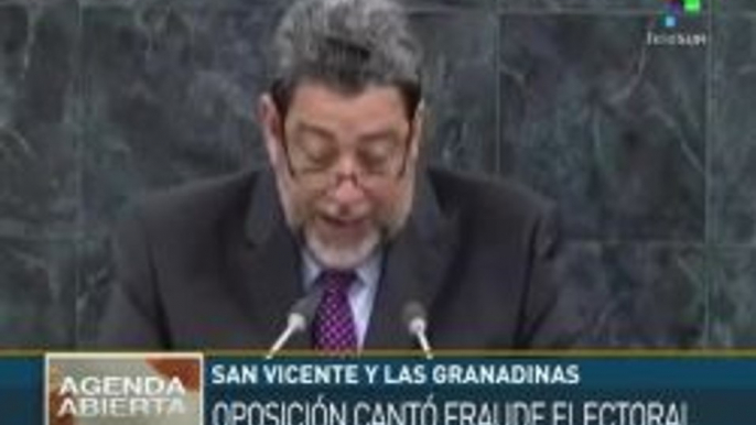 Oposición de Sn Vicente y las Granadinas: hubo fraude electoral