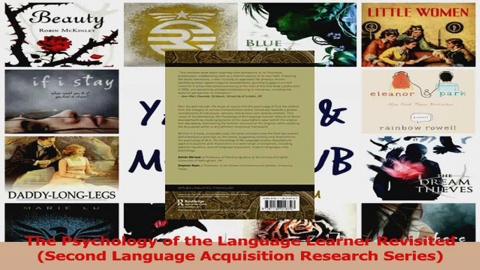 PDF Download  The Psychology of the Language Learner Revisited Second Language Acquisition Research Read Full Ebook