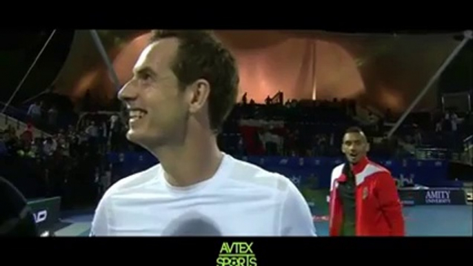 IPTL - Roger Federer v Andy Murray (4-6)-Roger Federer & Andy Murray Post-Match Interview 15.12.2015