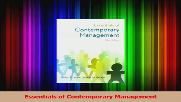 PDF Download  Essentials of Contemporary Management Download Online