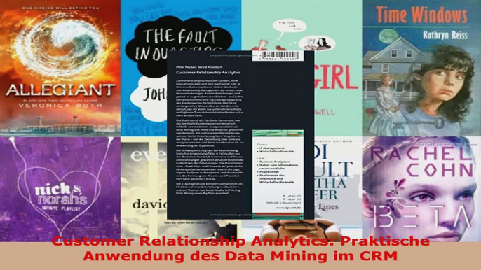 Lesen  Customer Relationship Analytics Praktische Anwendung des Data Mining im CRM Ebook Frei