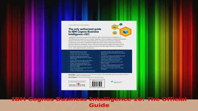 IBM Cognos Business Intelligence 10 The Official Guide Download