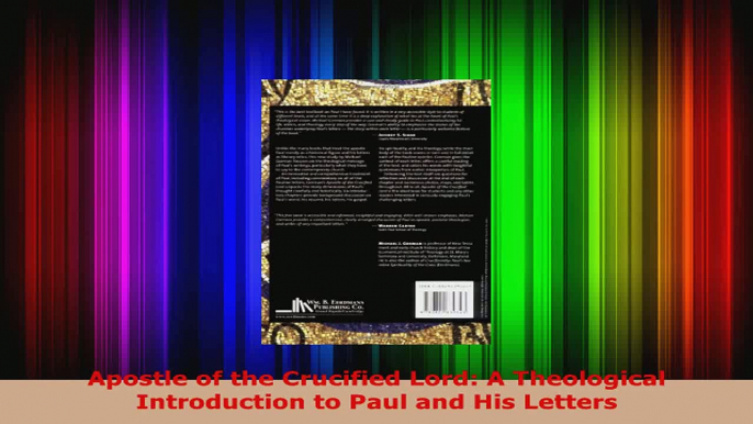 Read  Apostle of the Crucified Lord A Theological Introduction to Paul and His Letters Ebook Free