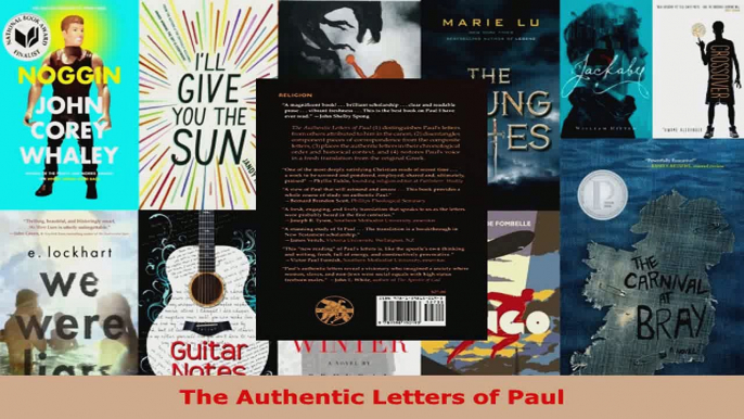 Read  The Authentic Letters of Paul Ebook Free